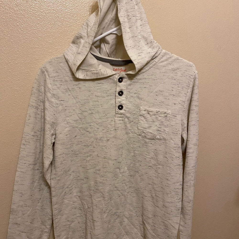 Cat & Jack Boy’s Large Knit Style/Ribbed Hoodie
